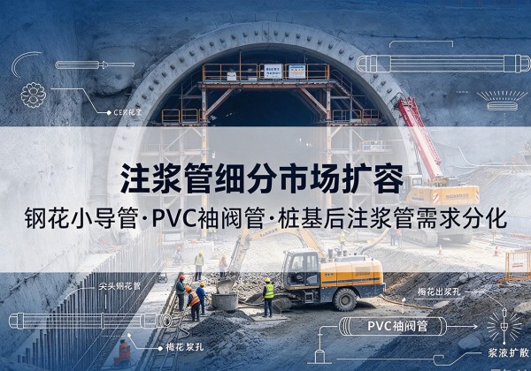 未央注浆管细分市场扩容，隧道钢花小导管、PVC 袖阀管、桩基后注浆管需求分化